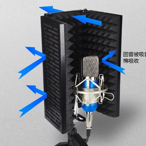 便攜可折疊式 三門 錄音 隔音罩