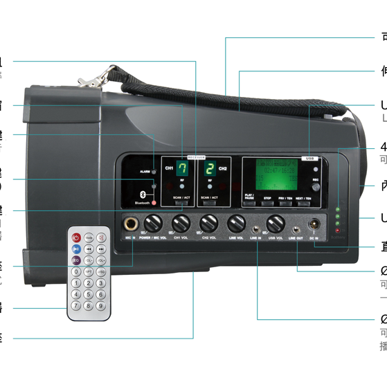 MIPRO MA-100D 迷你無線喊話器 雙咪款 無線擴音器喇叭