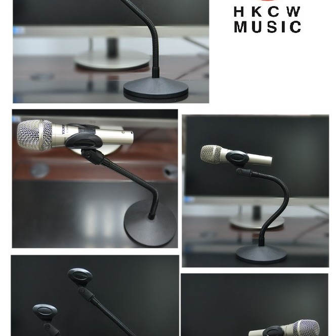 座檯桌式 可彎曲 咪架 MIC STAND 鵝頸軟管 話筒架 U型咪夾款 27CM高
