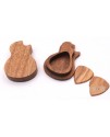 結他 木製撥片 結他型 撥片盒套裝 Wooden PICK