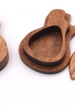 結他 木製撥片 結他型 撥片盒套裝 Wooden PICK
