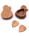 結他 木製撥片 結他型 撥片盒套裝 Wooden PICK