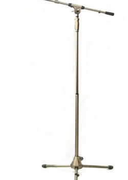 全金屬手壓 升降式 加厚型 microphone stand 金色咪架