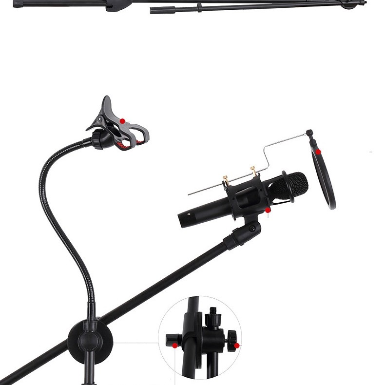 多合一直播 手機夾 連防噴罩 落地咪架 MV MICROPHONE STAND