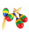 20CM 兒童木質 四色大沙錘 maraca (單個裝)