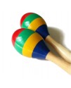 20CM 兒童木質 四色大沙錘 maraca (單個裝)