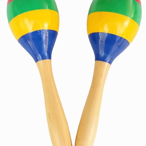 20CM 兒童木質 四色大沙錘 maraca (單個裝)