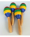 20CM 兒童木質 四色大沙錘 maraca (單個裝)