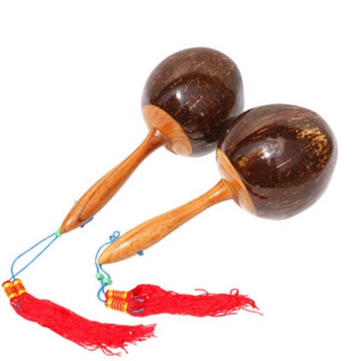 28CM 椰殼大沙錘 Coconut Maracas (一對)