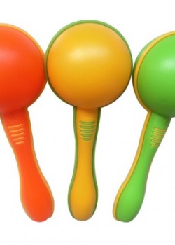 16CM 兒童圓頭 塑膠沙錘 maraca (單個裝)