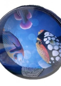 8吋 兒童 海洋 海浪鼓 ocean drum 海洋魚圖案