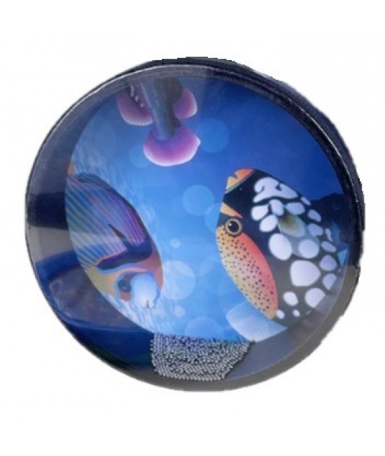 8吋 兒童 海洋 海浪鼓 ocean drum 海洋魚圖案 8吋 兒童 海洋 海浪鼓 ocean drum 海洋魚圖案