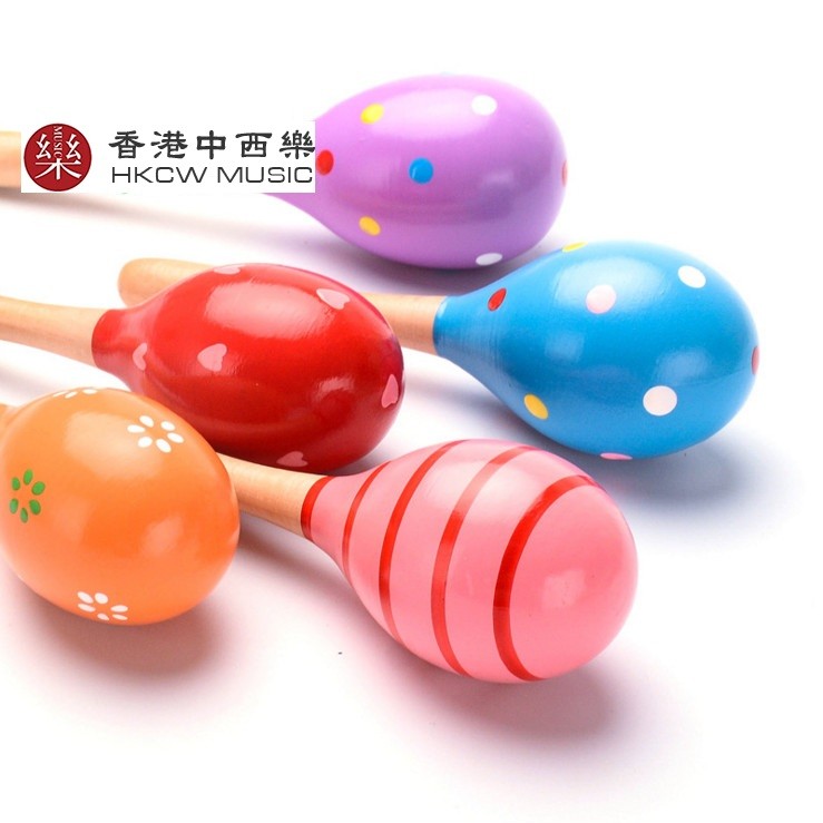 19CM 兒童木質 大沙錘 maraca