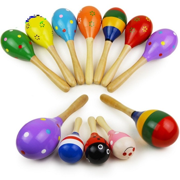 19CM 兒童木質 大沙錘 maraca