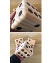兒童 遊戲骰子 木質 原木骰仔 6面 正方骰子 色子 (單個裝) 9CM