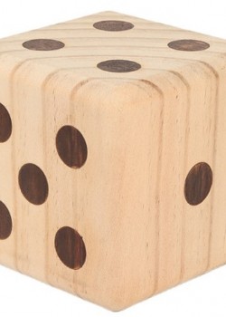 兒童 遊戲骰子 木質 原木骰仔 6面 正方骰子 色子 (單個裝) 9CM
