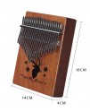 K21K 21音 馴鹿款 便携卡林巴 桃花芯木拇指琴 KALIMBA 