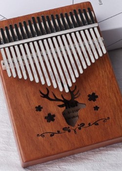 K21K 21音 馴鹿款 便携卡林巴 桃花芯木拇指琴 KALIMBA 