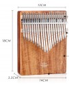 K21 21音 便携卡林巴 桃花芯木拇指琴 KALIMBA 