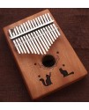 K17 17音 雙貓款 便携卡林巴 桃花芯木拇指琴 KALIMBA 