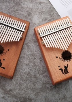 K17 17音 雙貓款 便携卡林巴 桃花芯木拇指琴 KALIMBA 