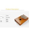 GECKO KS17EQ 17音 便携卡林巴 拇指琴带EQ KALIMBA 