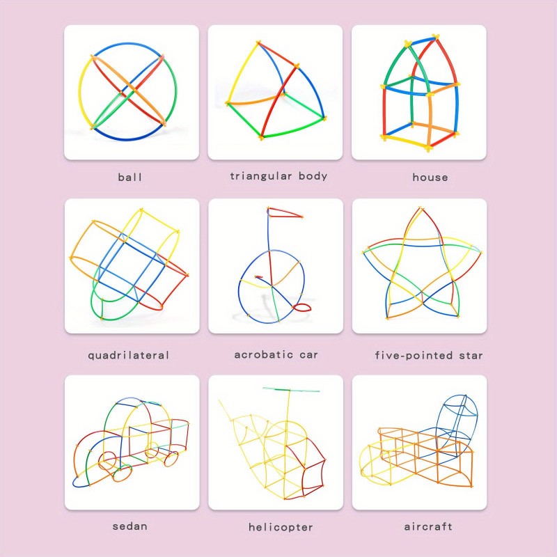 兒童 拼插吸管積木 益智吸管積木 