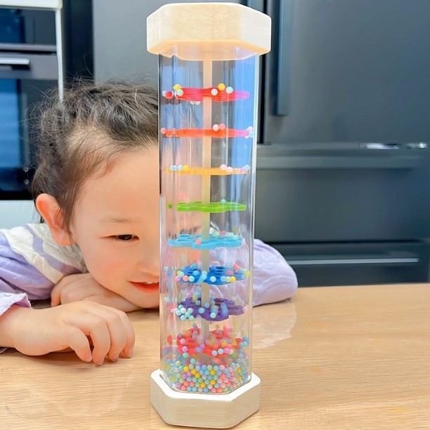 22CM 大木質款塑膠 雨聲沙筒 maraca(單個裝)