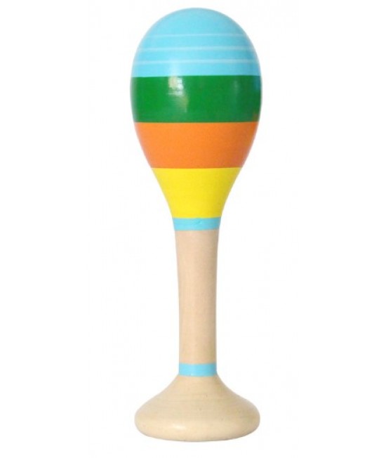 16CM 兒童木質 底坐款 沙錘 底坐沙錘 maraca (單個裝)