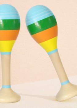 16CM 兒童木質 底坐款 沙錘 底坐沙錘 maraca (單個裝)
