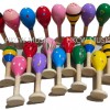 16CM 兒童木質 底坐款 沙錘 底坐沙錘 maraca (單個裝)