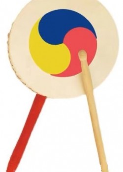 20CM 木質 朝鮮鼓 手搖韓鼓 朝鮮太平鼓 手鼓