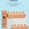 蒙氏 木製原木色 五孔插座 插座圓柱體  一套4款