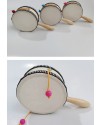 10CM 兒童 木質手摇鼓 手搖撥浪鼓 原木色