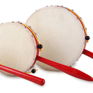 15CM 兒童 木質手摇鼓 手搖撥浪鼓