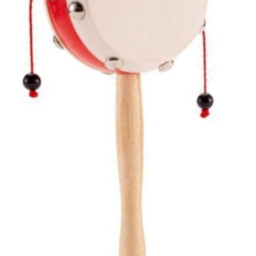 7CM 兒童 木質手摇鼓 手搖撥浪鼓