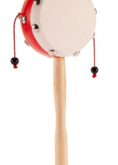 7CM 兒童 木質手摇鼓 手搖撥浪鼓