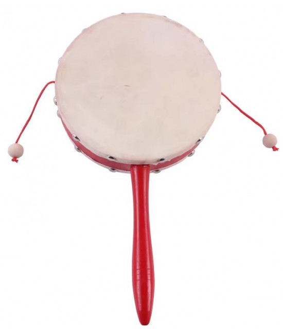 15CM 兒童 木質手摇鼓 手搖撥浪鼓