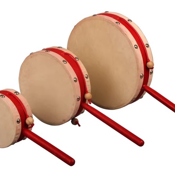15CM 兒童 木質手摇鼓 手搖撥浪鼓