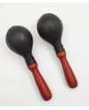 26CM 兒童圓頭 大塑膠沙錘 黑色 maraca (單個裝)