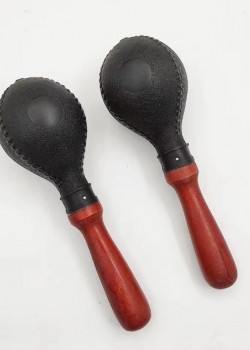 26CM 兒童圓頭 大塑膠沙錘 黑色 maraca (單個裝)