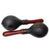 26CM 兒童圓頭 大塑膠沙錘 黑色 maraca (單個裝)