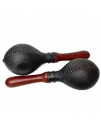 26CM 兒童圓頭 大塑膠沙錘 黑色 maraca (單個裝)