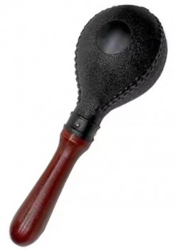 26CM 兒童圓頭 大塑膠沙錘 黑色 maraca (單個裝)