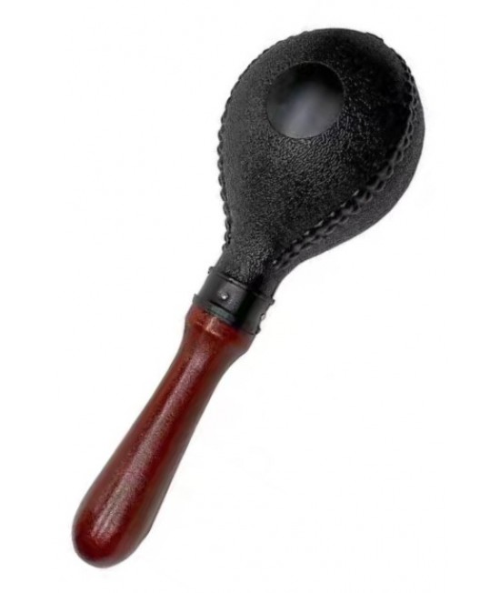 26CM 兒童圓頭 大塑膠沙錘 黑色 maraca (單個裝)