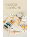 兒童木製 彩色 敲擊樂器 手搖樂器 (8件套裝)