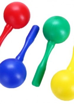 20CM 兒童 彩色塑膠沙錘 maraca (單個裝)