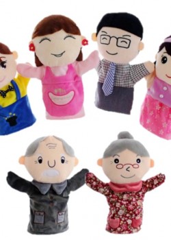 兒童 卡通一家人手偶 手套玩偶 25cm Family Hand Puppets (單個裝)