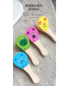 木製 卡通動物 木柄小響板 舞板 响板 手拍板 (單個裝)