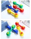 19CM 兒童 彩色笑臉雙頭 塑膠沙錘 maraca (單個裝)